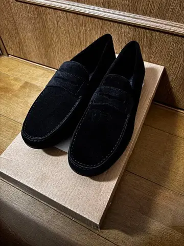 명품 J.M.WESTON 고급 드라이빙 슈즈 블랙 스웨이드