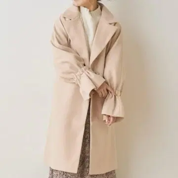 Chico 볼륨 소매 코트 베이지