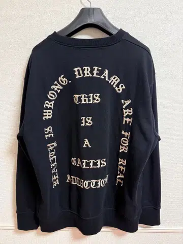 GALLIS ADDICTION 갈리스 어딕션 맨투맨 블랙 L