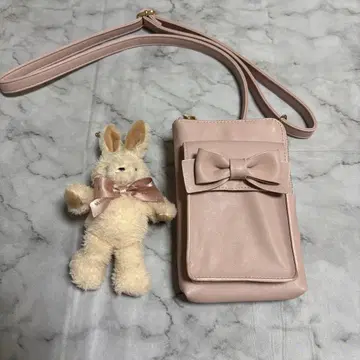 메종 드 플뢰르 폰 숄더백 핑크