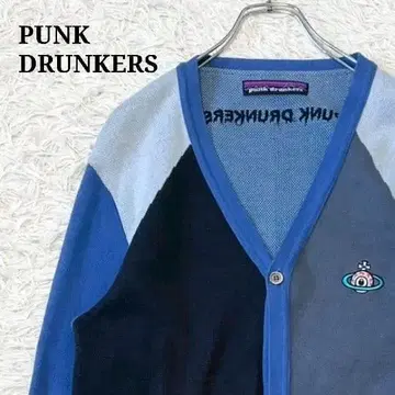 PUNK DRUNKERS 니트 가디건 절개 자수 일본제