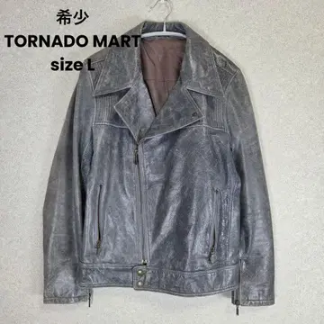 레어 TORNADO MART 크랙 가죽 가공 가죽 자켓