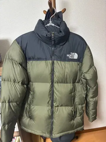 THE NORTH FACE 다운 자켓 올리브 그린/블랙 L