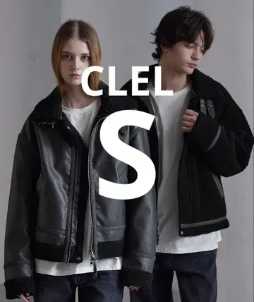 [ CLEL ] 4way 리버서블 페이크 무스탕 자켓 S 차콜 그레이