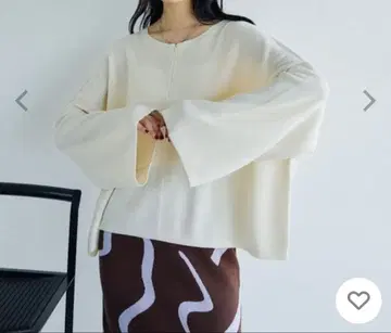 렙심 12게이지 ZIP 와이드 슬리브 풀오버 화이트