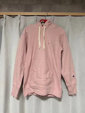 Champion Reverse Weave 후드티 S 핑크
