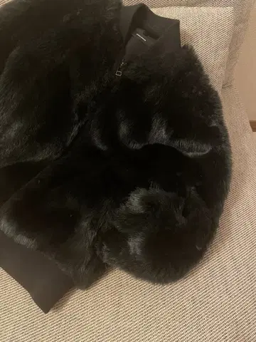 Journal Standard 인조 모피 봄버 자켓 블랙