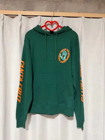 산타 크루즈 그린 후드 부착 후드티 M