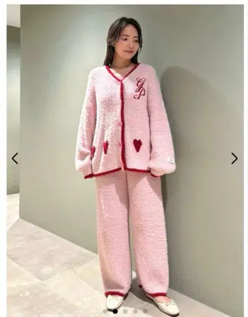 gelato pique 셋업 라메 페더 가디건 & 롱 팬츠