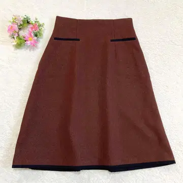 새상품급 일본제 [라토토탈리테] 바이컬러 A라인 스커트 (S)