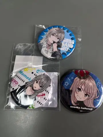 걸즈 밴드 클라이 캔뱃지 카와라기 모모카 3점