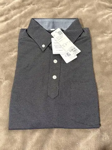 ALTIMA 다크 그레이 도트 무늬 피케 셔츠 M 사이즈