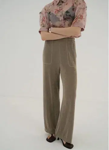 클라네 BRIGHT JERSEY PANTS 벨벳 저지 팬츠