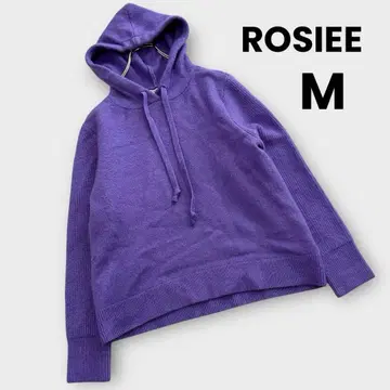 ROSIEE 로지 니트 후드티 퍼플 M 후드 부착 스웨터