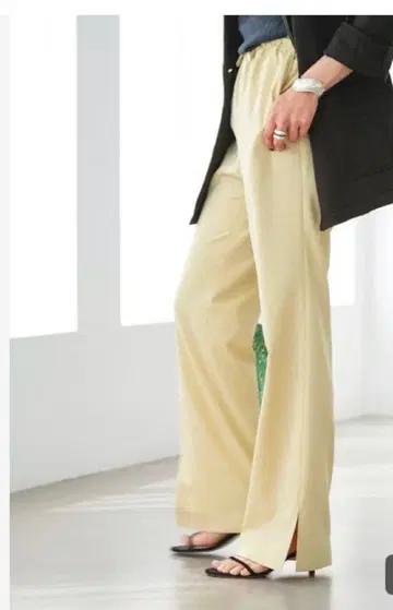 KaNa OYA x Spick & Span 슬릿 팬츠 38