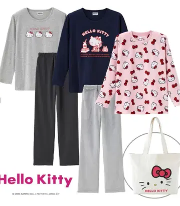 HELLO KITTY L 산리오 키티 해피백 모코모코 파자마