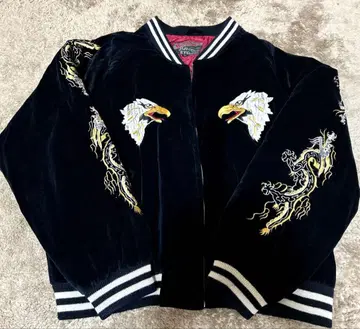 JUNGLE STORM 스카잔 벨로아 자수 BLACK 안감 와인 레드