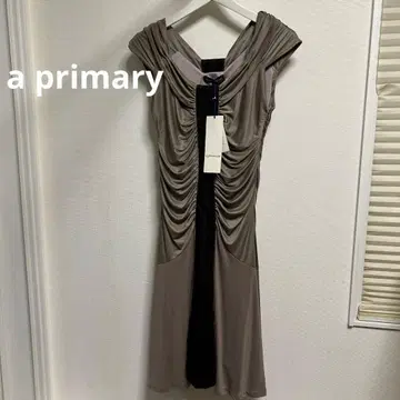 agapary 슬리브리스 무릎 기장 원피스 그레이