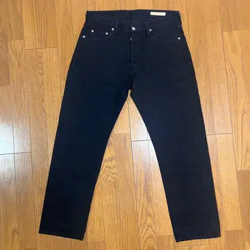 RHC 스탠포드 블랙 데님 스트레이트 핏 팬츠 셀비지