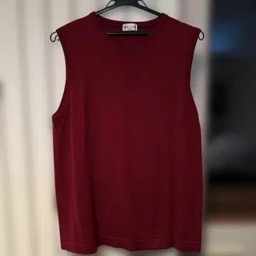 폴 스미스 버건디 V넥 베스트 L 사이즈