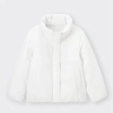 GU 히트 패디드 스탠드 칼라 블루종 화이트