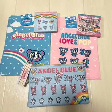 ANGEL BLUE 기프트 백 2종 파우치 메모장 2종 묶음 판매