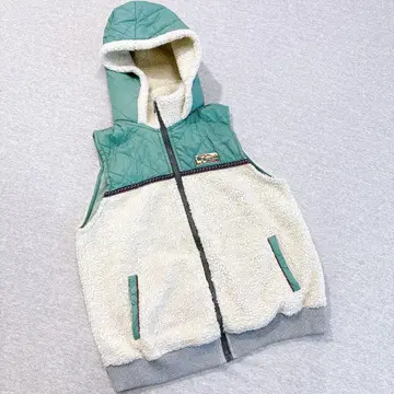 티티카카 바이컬러 보아 베스트 M 사이즈 화이트 그린