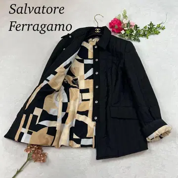 K82 M 살바토레 페라가모 퀼팅 자켓 여성용