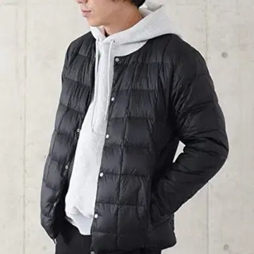 TAION x SHIPS JET BLUE 리버서블 다운 블랙 M