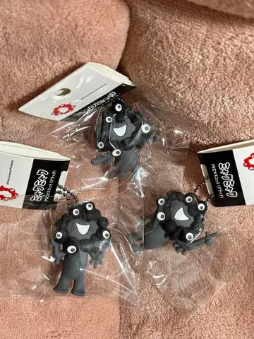 블랙 미야쿠미야쿠 PVC 마스코트 ABC 3종 세트 키링 3D 블랙