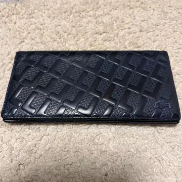 LACOSTE 라코스테 장지갑 롱 네이비 소가죽