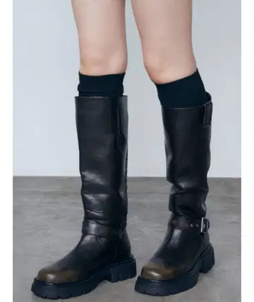 EMODA 빈티지 라이크 롱 부츠 블랙 M 사이즈