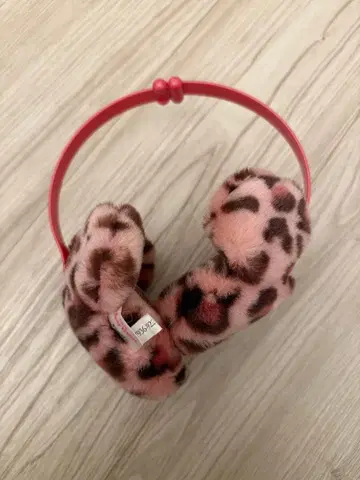 디즈니 미니 레오파드 무늬 귀도리 귀마개 귀도리 핑크 즉시 구매
