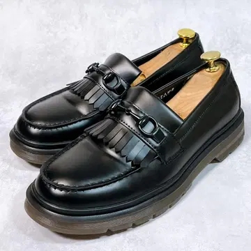 새상품급 [빔즈] 비트 로퍼 (25.5) 통굽 프린지 블랙