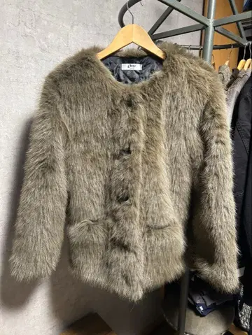 Otte 오테 그레이 퍼 자켓 L