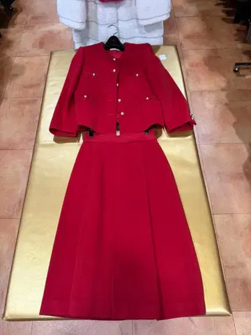 빈티지 울 레드 수트