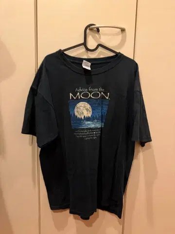 T셔츠 블랙 L GILDAN 월 프린트 구제 의류