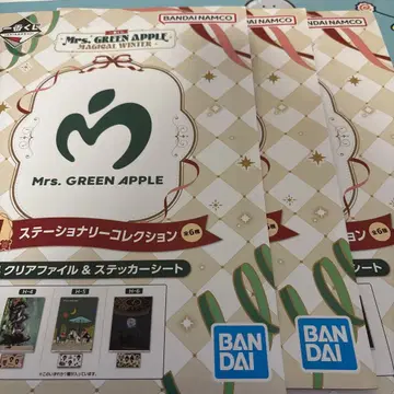 Mrs. GREEN APPLE A4 클리어 파일 스티커 시트 전 3종