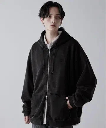 CLEL 더블 지퍼 후드티 S 사이즈