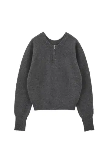 CLANE W FACE HALF ZIP YAK KNIT TOPS