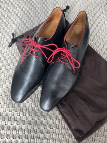 블랙 가죽 드레스 신발 Corthay