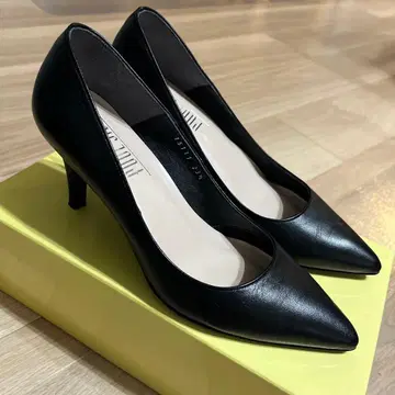 풀 사이드 하이힐 포인트 블랙 블랙