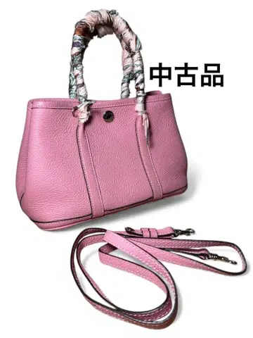 핑크 가죽 토트백