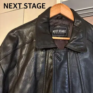 [새상품급] NEXT STAGE 넥스트 스테이지 블랙 가죽 자켓