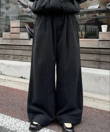 SINSSFlannel two tuck wide stripedslacks