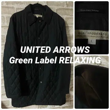 유나이티드 애로우즈 남성용 L 충전솜 퀼팅 코트 그린 라벨