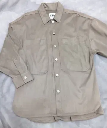 새상품 미사용품 ZARA 자라 베이지 스웨이드 셔츠 자켓