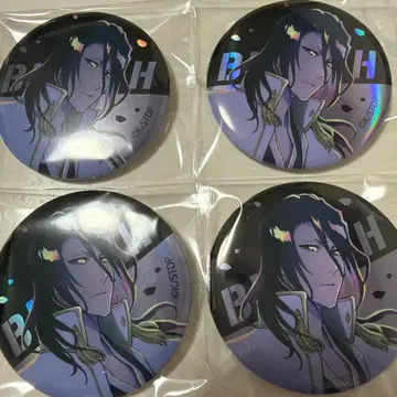 BLEACH 메탈릭 캔뱃지 쿠키치 뱌쿠야 4개