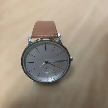 SKAGEN 아날로그 손목시계 실버/브라운 SKW6215 HAGEN