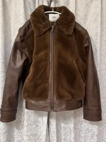 SLY 브라운 무스탕 코트 자켓